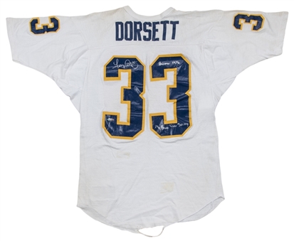 Incredible 1976 Tony Dorsett Game Used, Signed & Inscribed Pittsburgh Panthers Road Jersey From His National Championship & Heisman Winning Season! (MEARS A9 & Tristar)